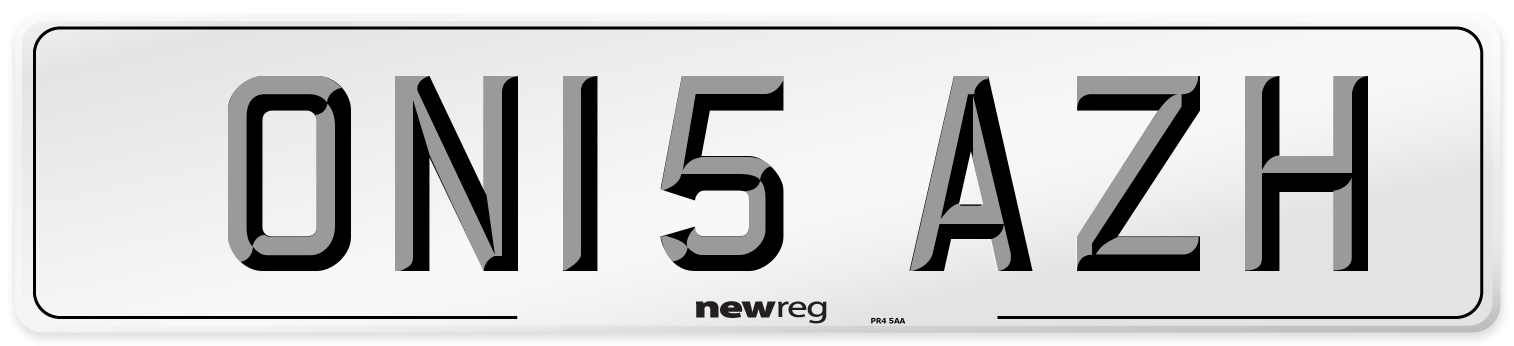 ON15 AZH Number Plate from New Reg